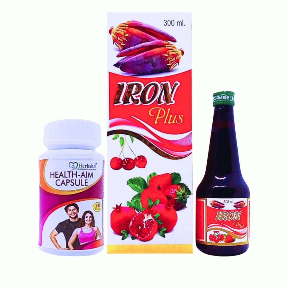Ayurvedic Iron Plus Tonic and Health - Aim Capsule (Combo Pack) - HEALTH AIM PHARMACY