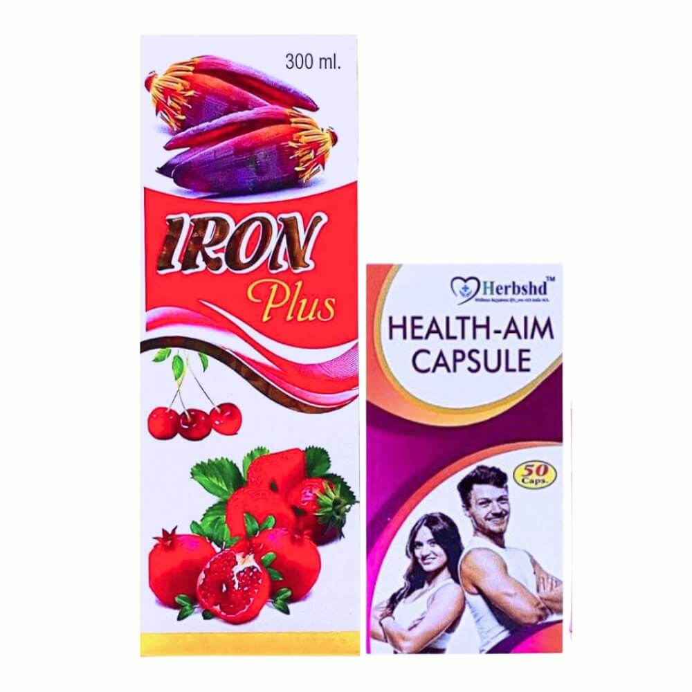 Ayurvedic Iron Plus Tonic and Health - Aim Capsule (Combo Pack) - HEALTH AIM PHARMACY