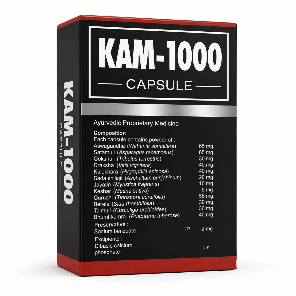 Ayurvedic KAM-1000 Capsule - Boost Energy & Vitality! | Pack of 3 - HEALTH AIM PHARMACY