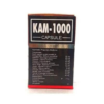 Ayurvedic KAM - 1000 Capsule (pack of 3) - HEALTH AIM PHARMACY