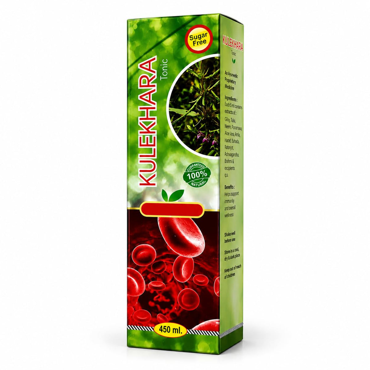 Ayurvedic Kulekhara Tonic for Iron Deficiency Anemia | 450 Ml | Pack of 2 - HEALTH AIM PHARMACY