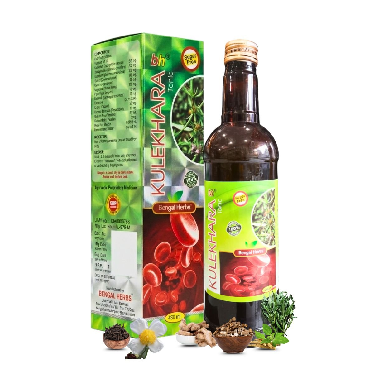 Ayurvedic Kulekhara Tonic & Health Aim Plus Capsule – Complete Blood, Heart & Strength Wellness Combo | 450ml + 30Caps - HEALTH AIM PHARMACY