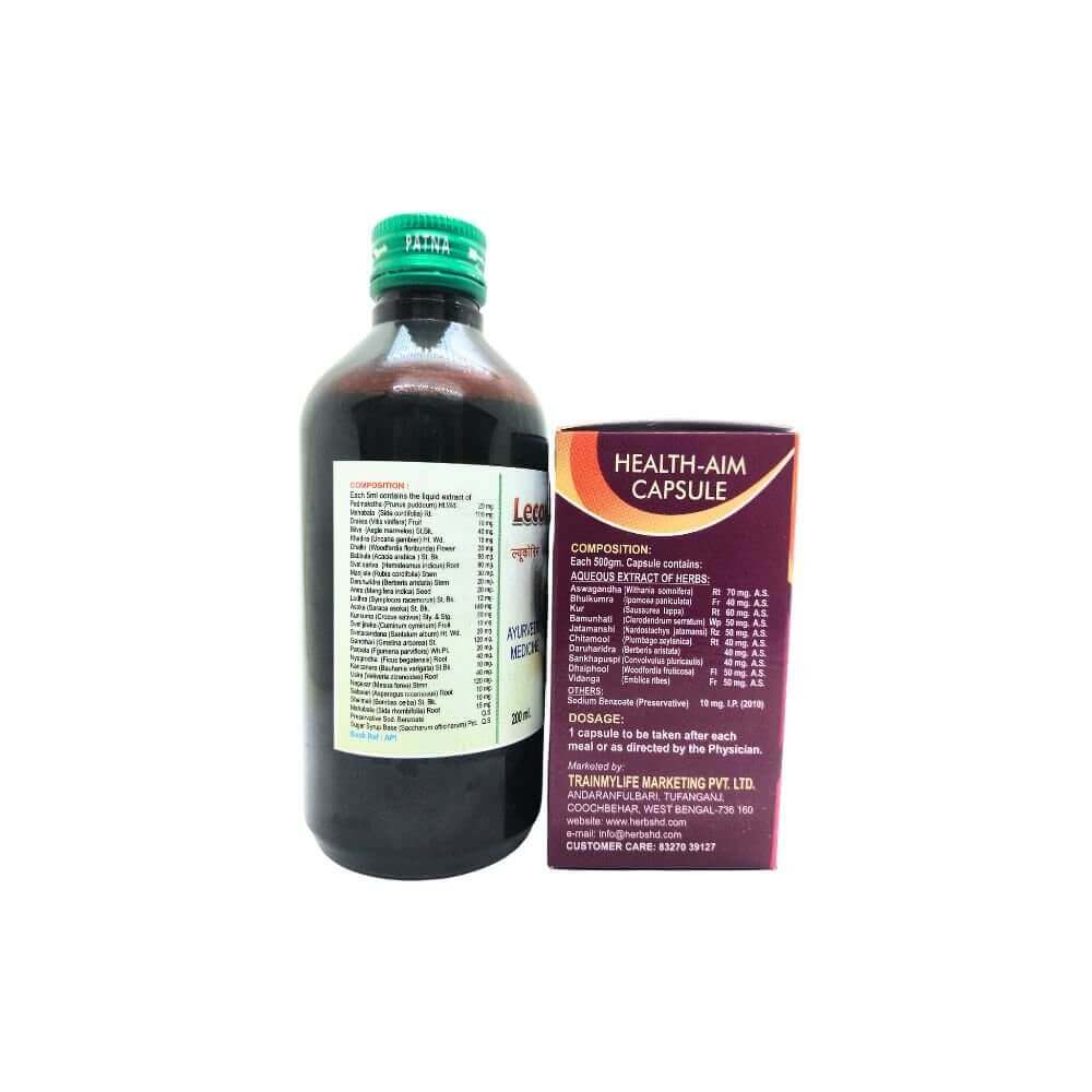 Ayurvedic Lecorin Plus Tonic 200 ml & Health aim capsule - HEALTH AIM PHARMACY