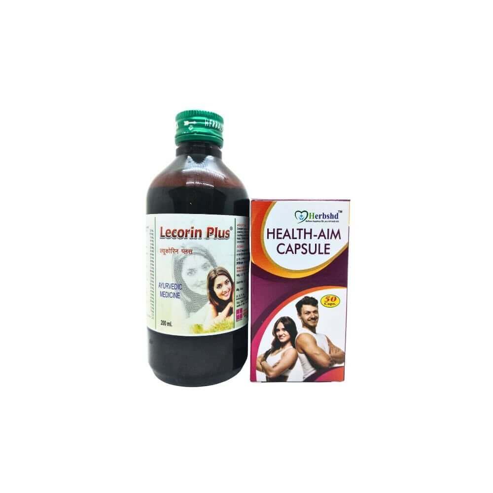Ayurvedic Lecorin Plus Tonic 200 ml & Health aim capsule - HEALTH AIM PHARMACY