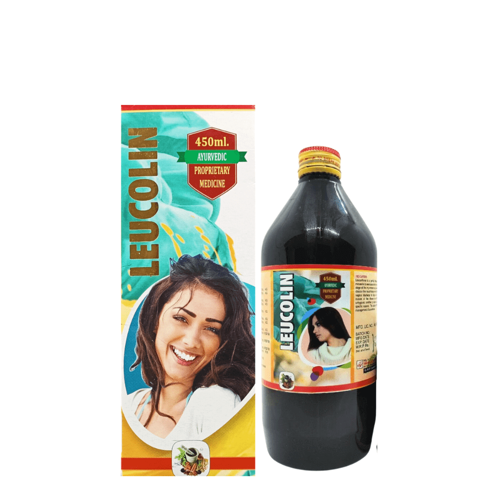 Ayurvedic Leucolin Syrup 450ml. ( pack of 3 ) - HEALTH AIM PHARMACY