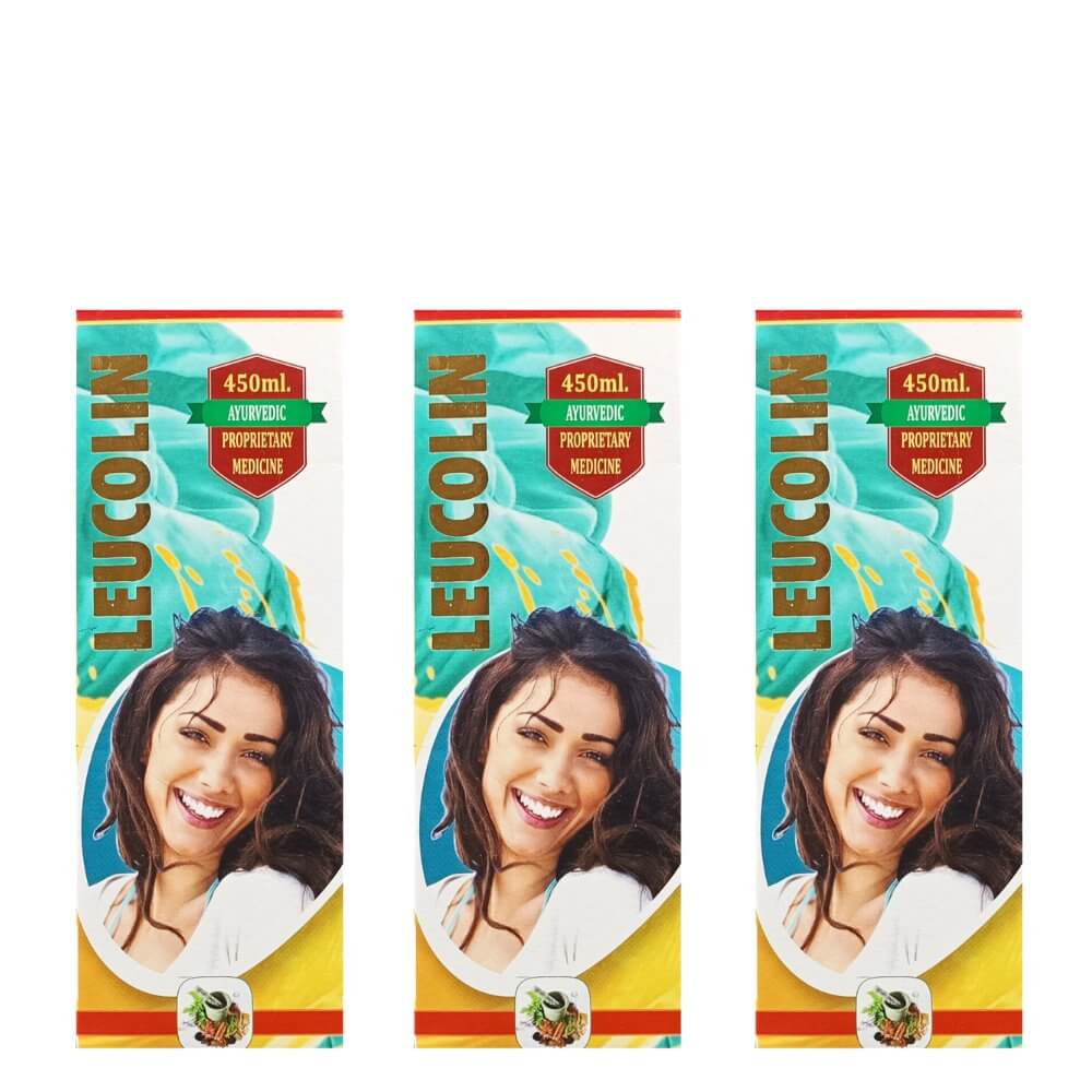 Ayurvedic Leucolin Syrup 450ml. ( pack of 3 ) - HEALTH AIM PHARMACY