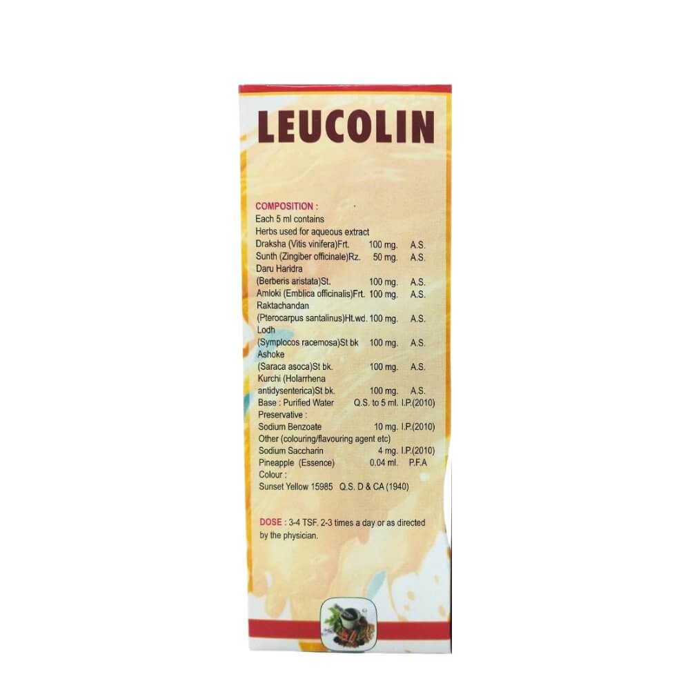 Ayurvedic Leucolin Syrup 450ml. ( pack of 3 ) - HEALTH AIM PHARMACY