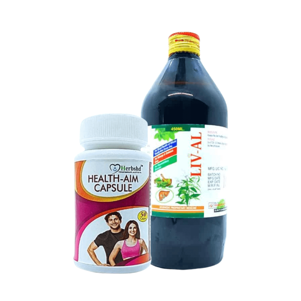 Ayurvedic Liver care LIV - AL Tonic & Health Aim Multivitamin capsule( combo ) - HEALTH AIM PHARMACY