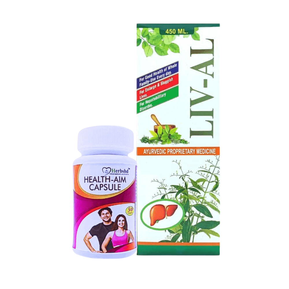 Ayurvedic Liver care LIV - AL Tonic & Health Aim Multivitamin capsule( combo ) - HEALTH AIM PHARMACY
