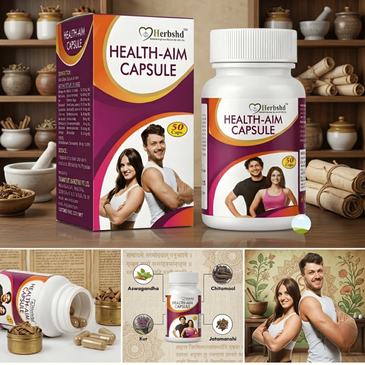 Ayurvedic Livoerb DS Syrup & Health - Aim Capsule Combo | 225ml + 50Caps | Combo Pack - HEALTH AIM PHARMACY