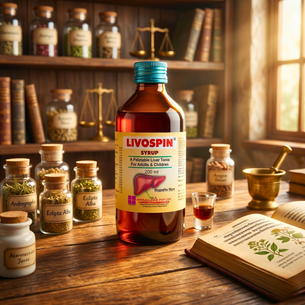 Ayurvedic Livospin Syrup & The Fatty Liver Capsule for fatty Liver combo | 200ml + 30 Caps | Combo Pack - HEALTH AIM PHARMACY
