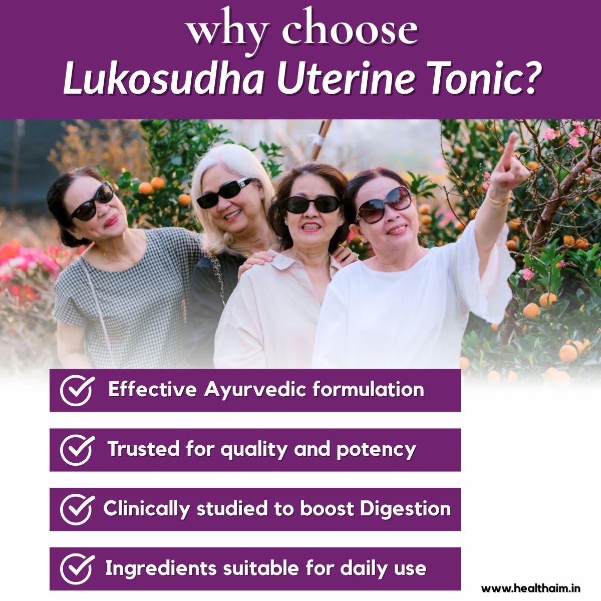 Ayurvedic LUKOSUDHA Uterine Tonic (FREE 10Caps) | 450ml | Pack of 2 - HEALTH AIM PHARMACY