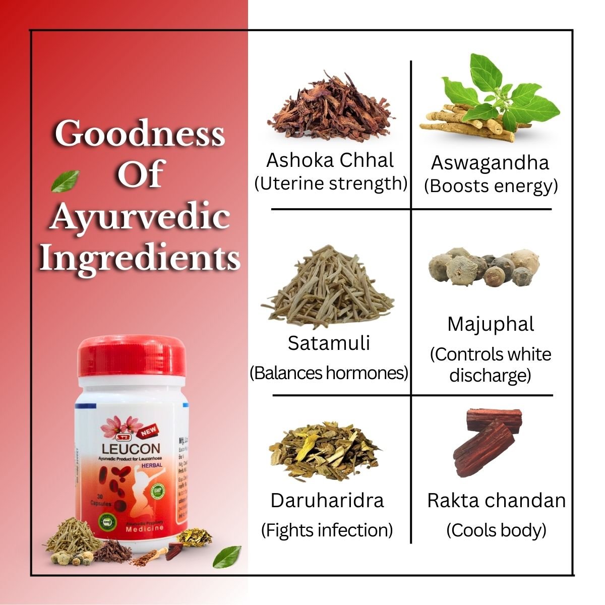 Ayurvedic LUKOSUDHA Uterine Tonic (FREE 10Caps) & LEUCON Capsules | 450ml + 30 Caps | Combo Pack - HEALTH AIM PHARMACY