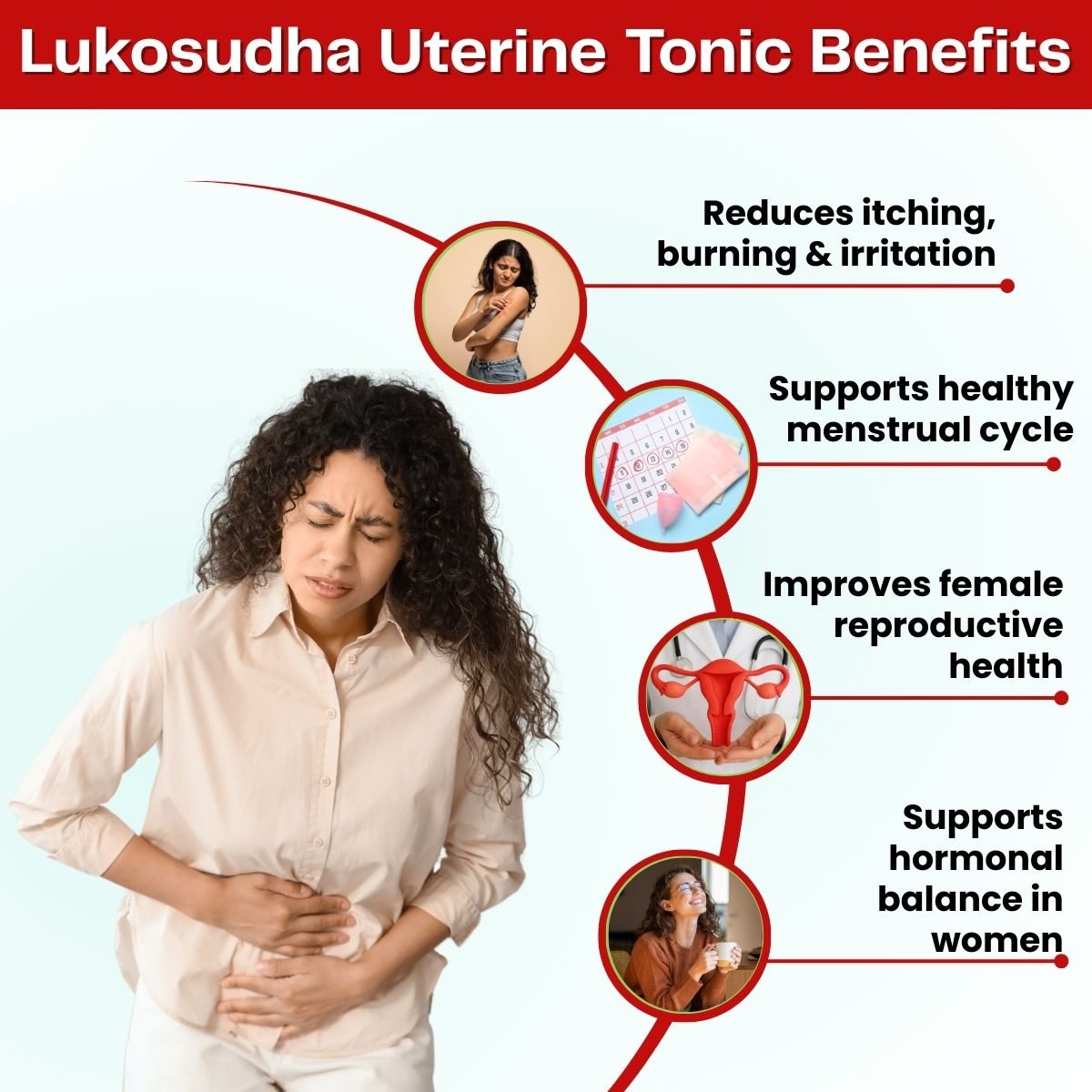 Ayurvedic LUKOSUDHA Uterine Tonic (FREE 10Caps) & LEUCON Capsules | 450ml + 30 Caps | Combo Pack - HEALTH AIM PHARMACY
