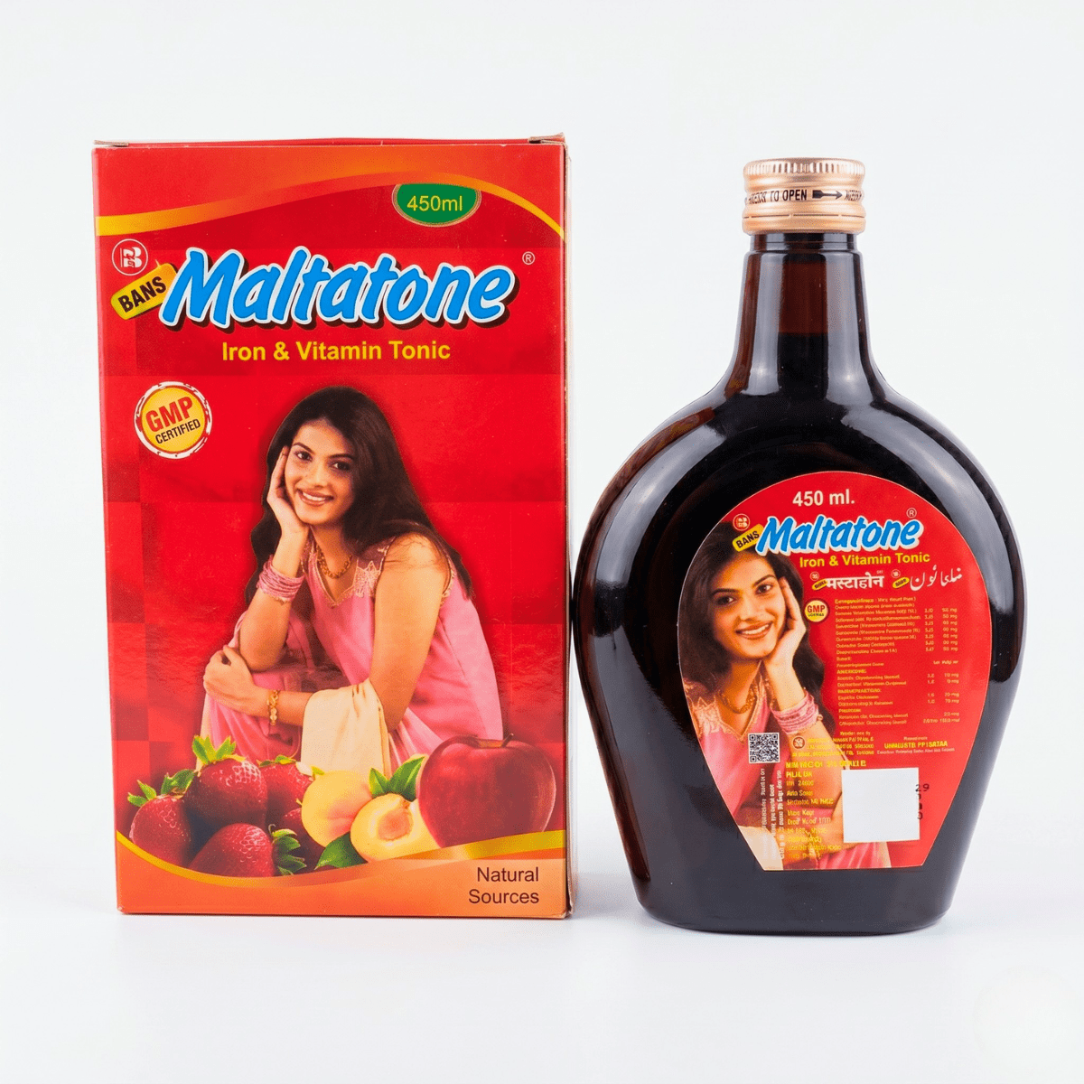 Ayurvedic Maltatone Syrup | Iron, Vitamins & Protein Health Tonic | Supports Appetite, Energy & Overall Wellness | Herbal Nutritional Supplement | Pack Of 2 - HEALTH AIM PHARMACY