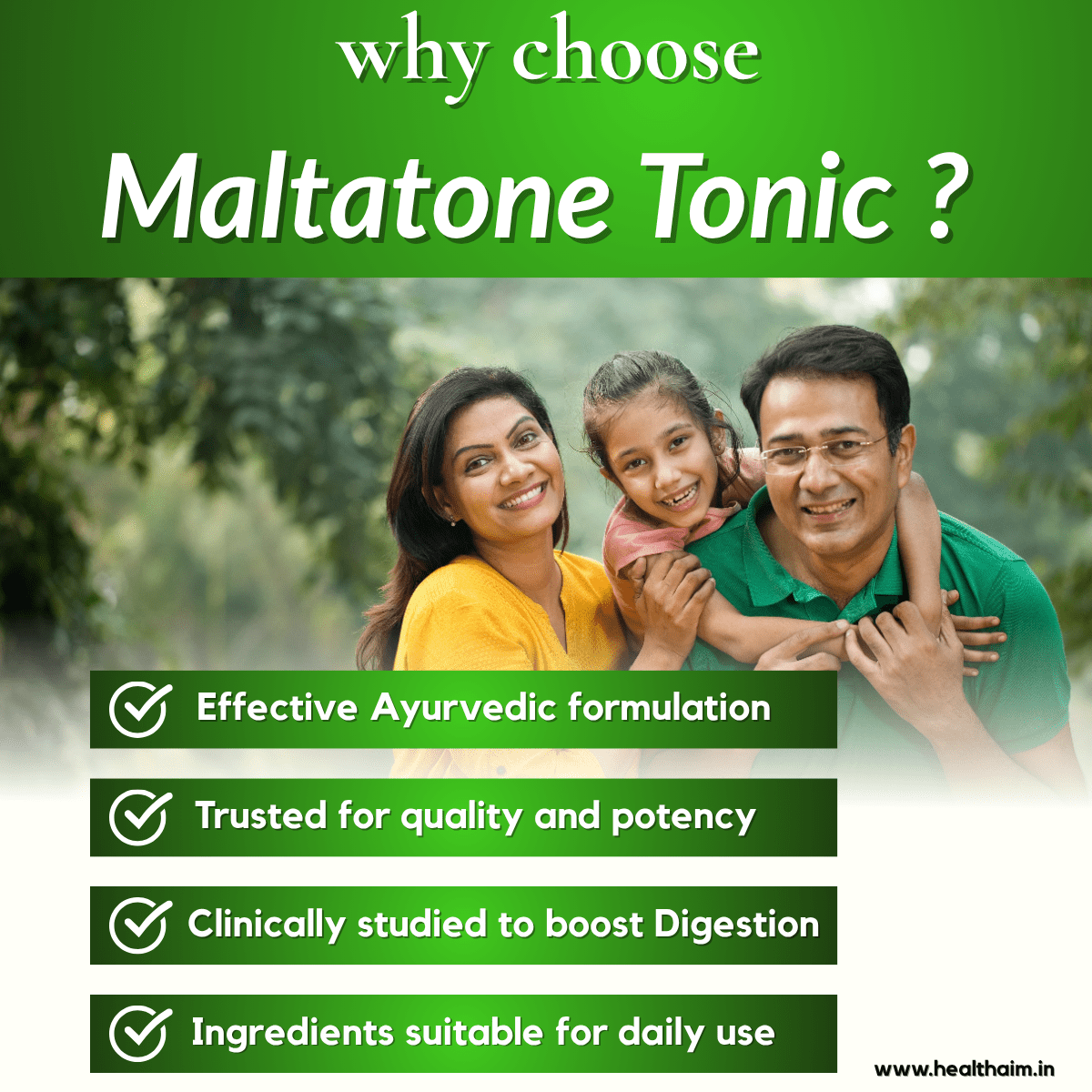 Ayurvedic Maltatone Syrup | Iron, Vitamins & Protein Health Tonic | Supports Appetite, Energy & Overall Wellness | Herbal Nutritional Supplement | Pack Of 2 - HEALTH AIM PHARMACY