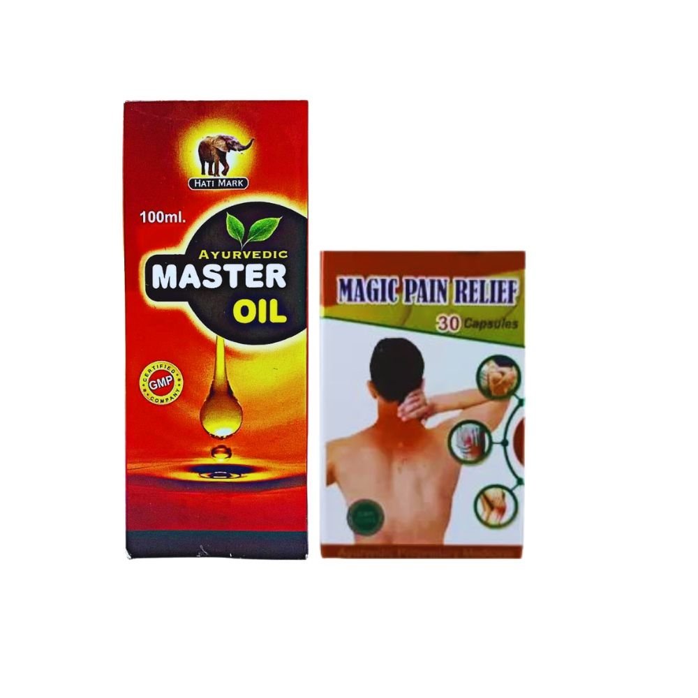 Ayurvedic Master Oil 100ml & magic pain capsule (combo pack) - HEALTH AIM PHARMACY
