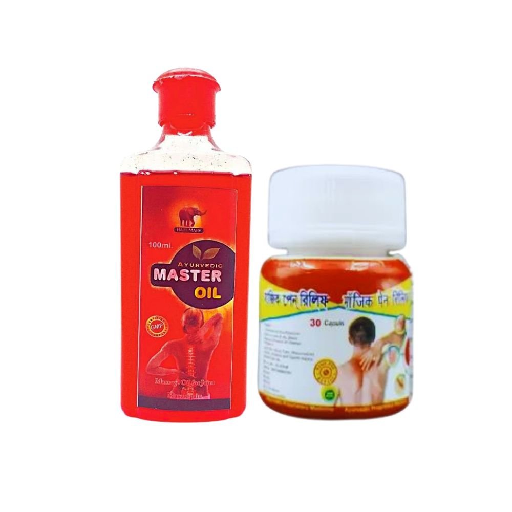 Ayurvedic Master Oil 100ml & magic pain capsule (combo pack) - HEALTH AIM PHARMACY