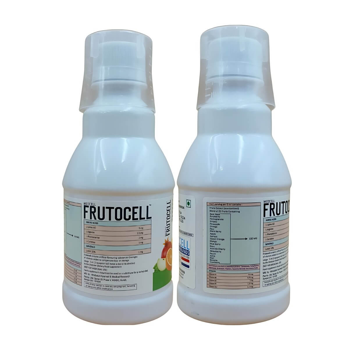 Ayurvedic Medcell Frutocell Syrup for Multivitamin, improves immunity (Pack of 2) - HEALTH AIM PHARMACY
