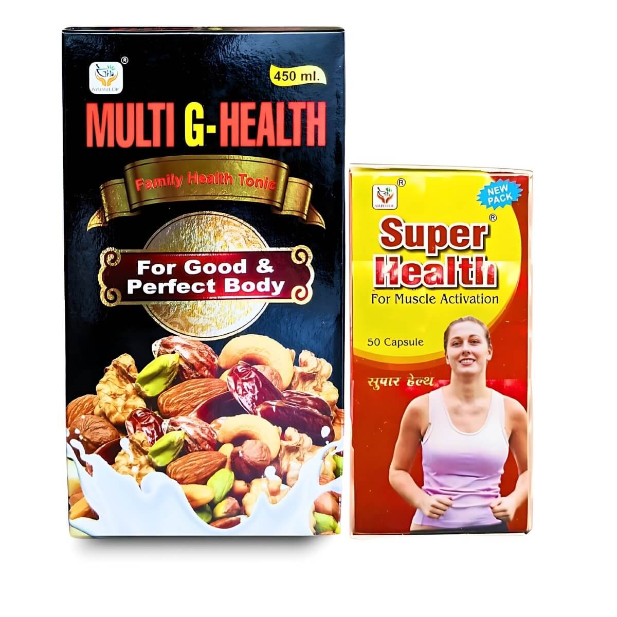 AYURVEDIC MULTI - G HEALTH TONIC & SUPER HEALTH CAPSULE(COMBO PACK) - HEALTH AIM PHARMACY