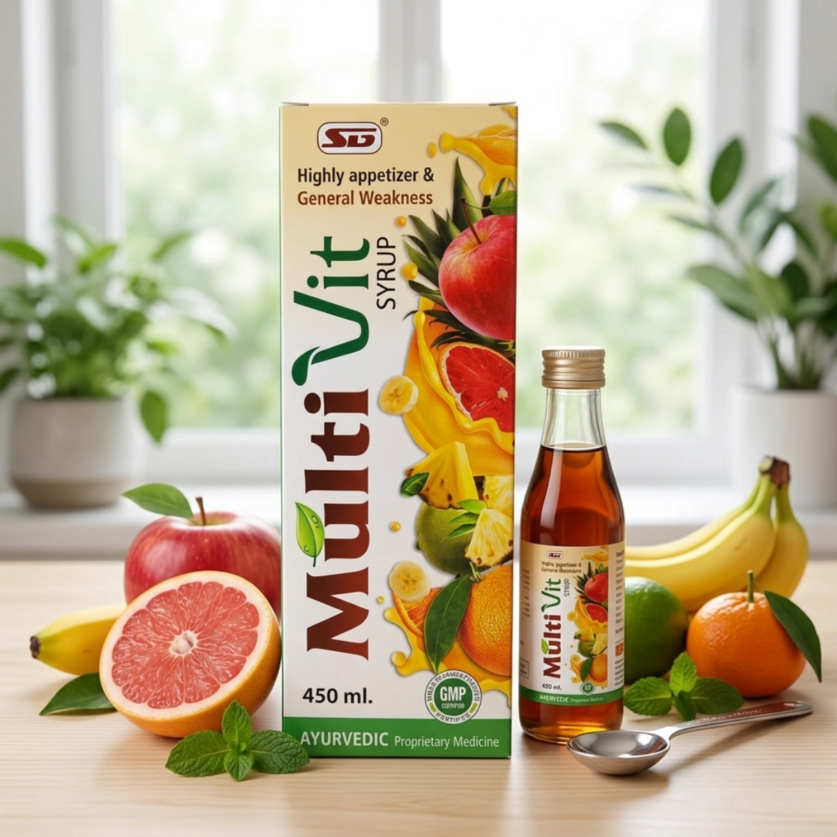 Ayurvedic Multi-Vit Syrup 450ml. (pack of 2) - HEALTH AIM