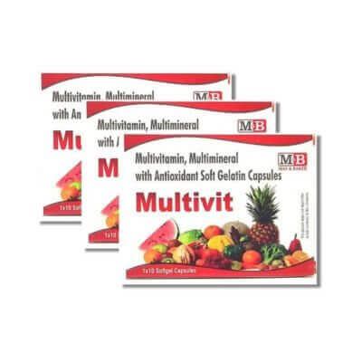Ayurvedic Multivit 10 Capsule for Boosts immunity (pack of 3) - HEALTH AIM PHARMACY