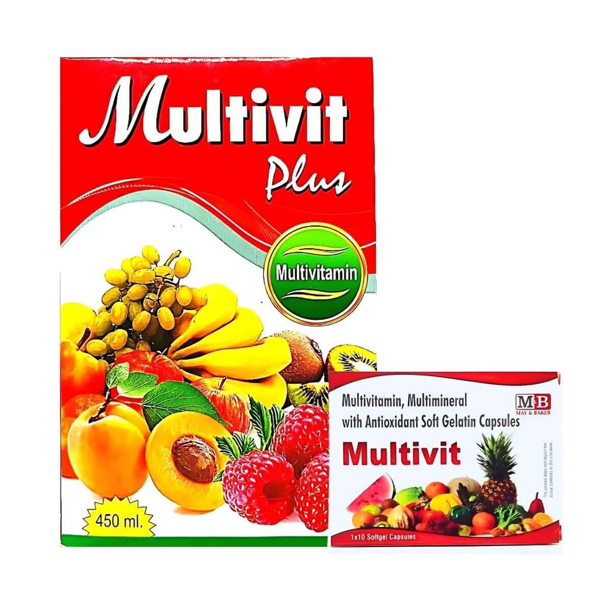 Ayurvedic Multivit Plus Syrup & Capsule (Combo Pack) - HEALTH AIM PHARMACY
