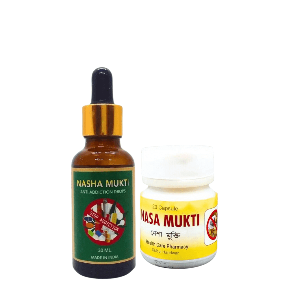 Ayurvedic Nasha Mukti Capsules & Nasha Mukti Drops (combo pack) - HEALTH AIM PHARMACY