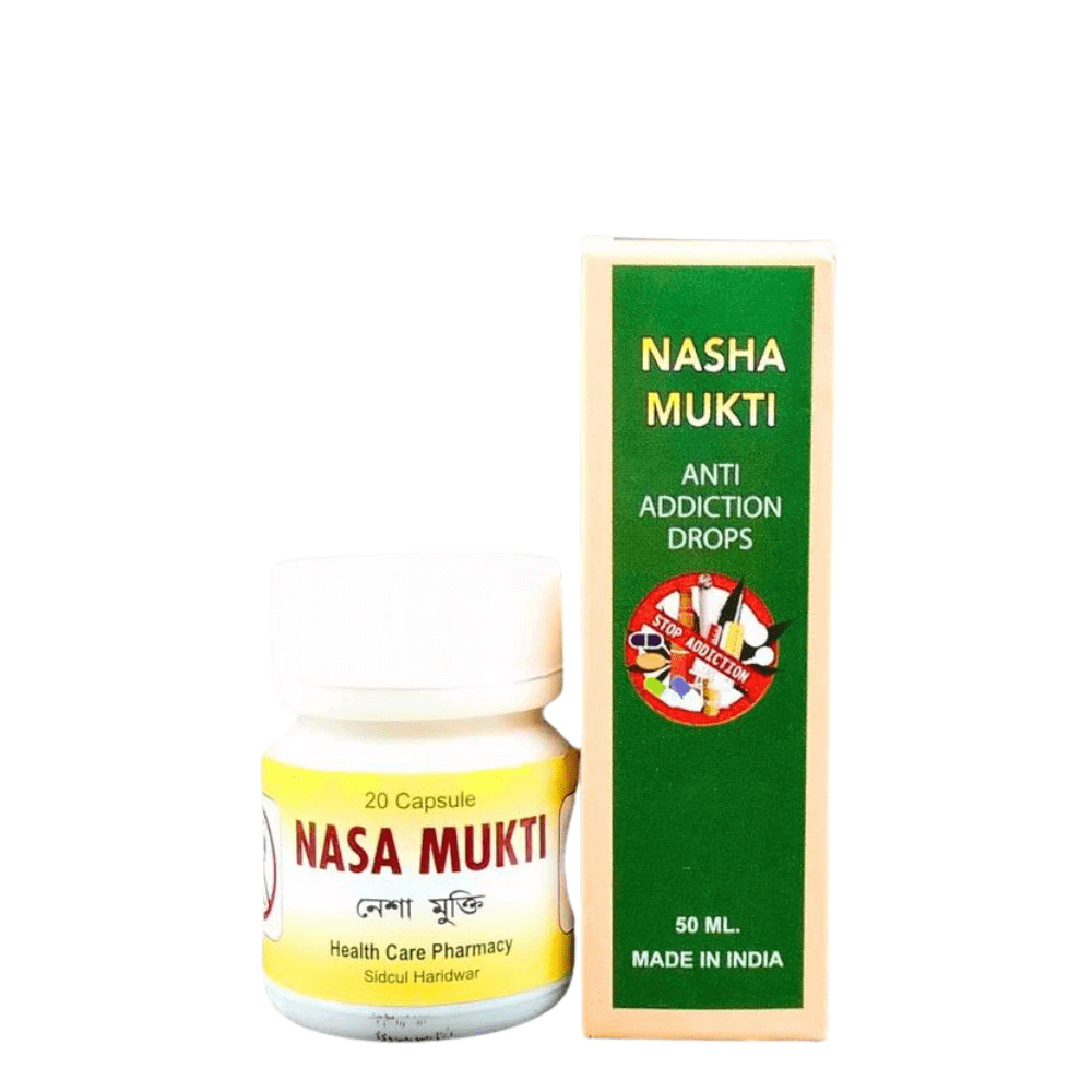 Ayurvedic Nasha Mukti Capsules & Nasha Mukti Drops (combo pack) - HEALTH AIM PHARMACY