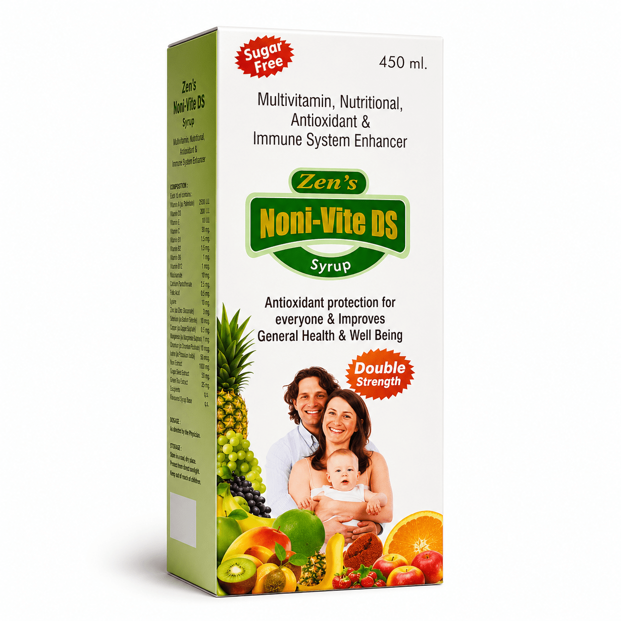 Ayurvedic Noni-Vita DS Sugar Free Multivitamin Syrup 450ml For General Health - HEALTH AIM PHARMACY