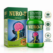 Ayurvedic NURO - T Capsule | Nerve Support & Energy | Herbal Formula, Stress Relief, Fatigue & Nervous System Health | Suitable Men, Women - HEALTH AIM PHARMACY
