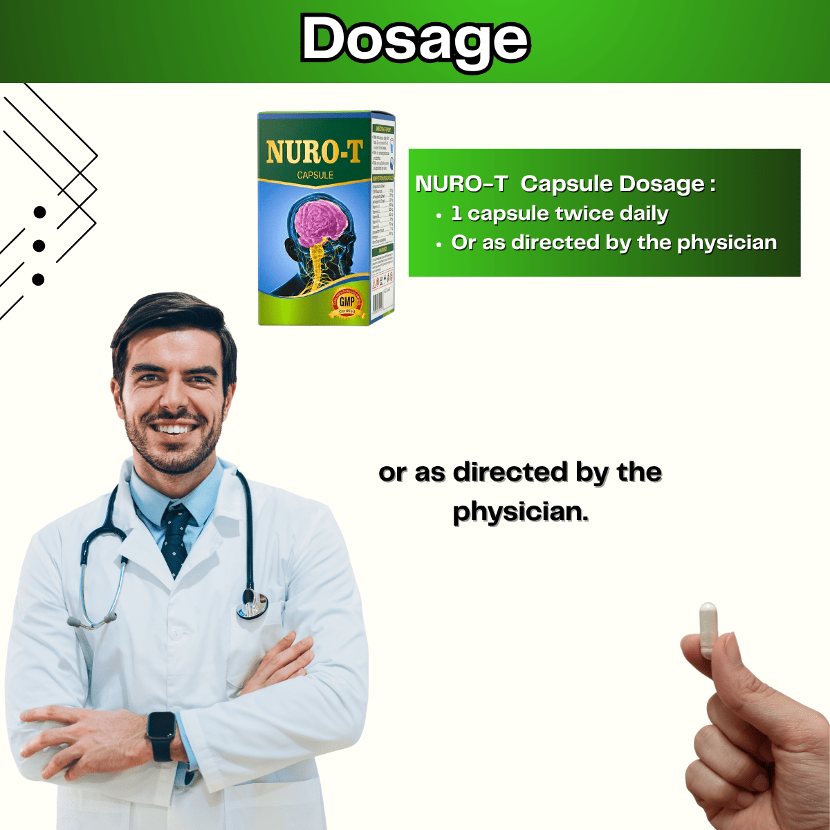 Ayurvedic NURO - T Capsule | Nerve Support & Energy | Herbal Formula, Stress Relief, Fatigue & Nervous System Health | Suitable Men, Women - HEALTH AIM PHARMACY