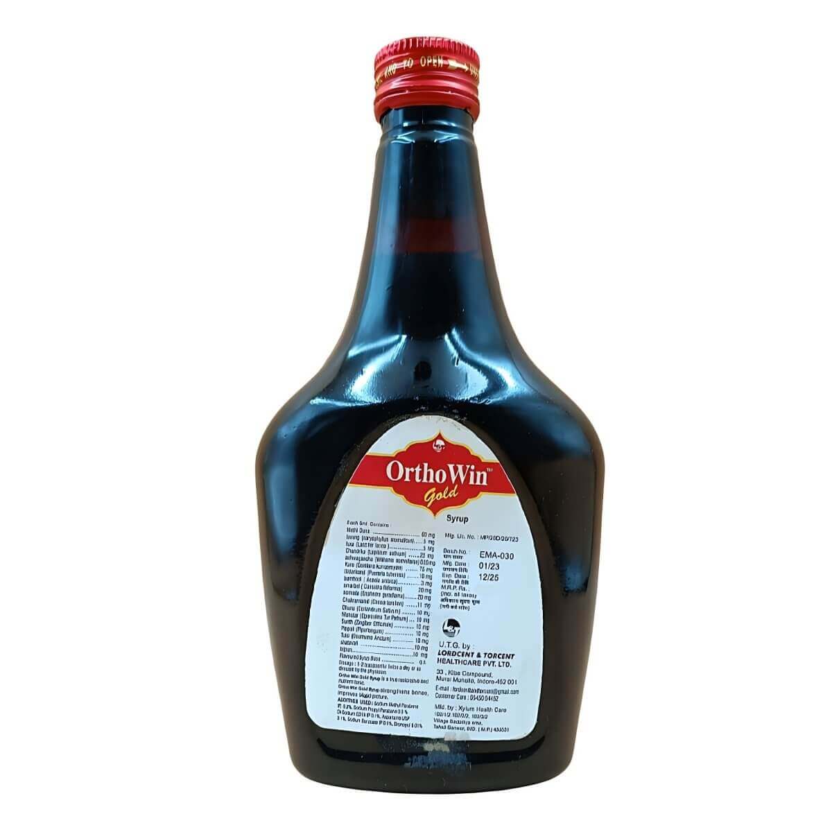 AYURVEDIC Ortho Win Gold Syrup For Pain Relief - HEALTH AIM PHARMACY