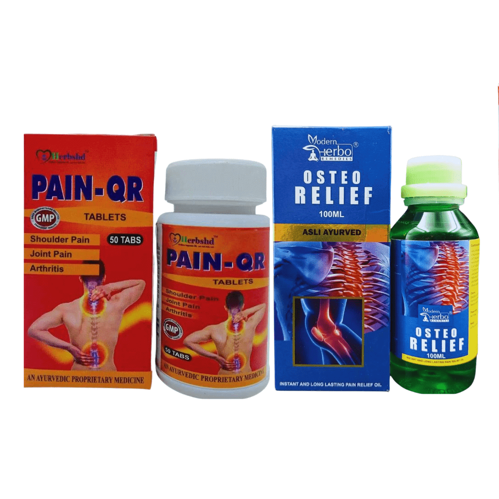 Ayurvedic Osteo Relief Oil & Pain - Qr Tablet (Combo Pack) - HEALTH AIM PHARMACY