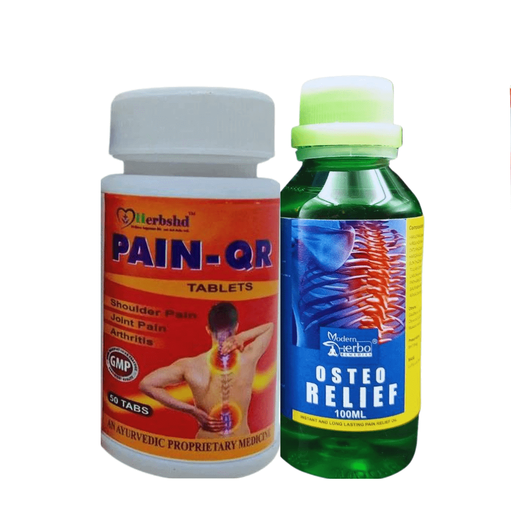 Ayurvedic Osteo Relief Oil & Pain - Qr Tablet (Combo Pack) - HEALTH AIM PHARMACY