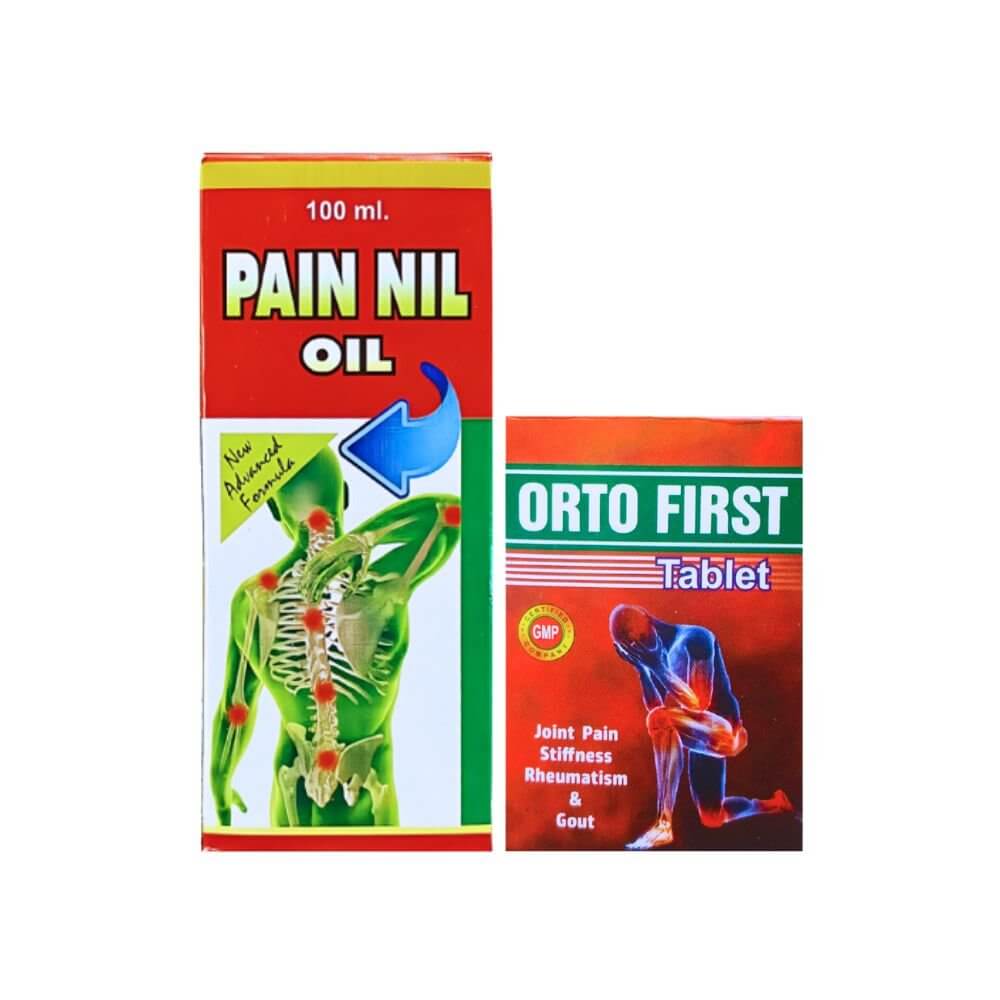 Ayurvedic Pain Nil Oil & Orto First Tablet combo pack (Pack of 2) - HEALTH AIM PHARMACY
