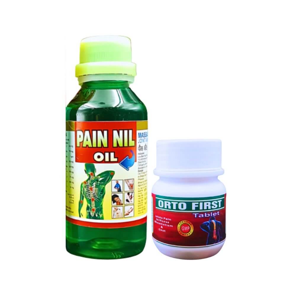 Ayurvedic Pain Nil Oil & Orto First Tablet combo pack (Pack of 2) - HEALTH AIM PHARMACY
