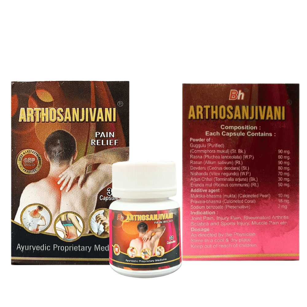Ayurvedic Pain - Qr Oil & Arthosanjivani Pain Relief Capsule ( Combo Pack ) - HEALTH AIM PHARMACY