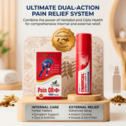Ayurvedic Pain Qr Plus Capsule & OmniGel Spary Combo | 50Caps + 35gm | Combo Pack - HEALTH AIM PHARMACY