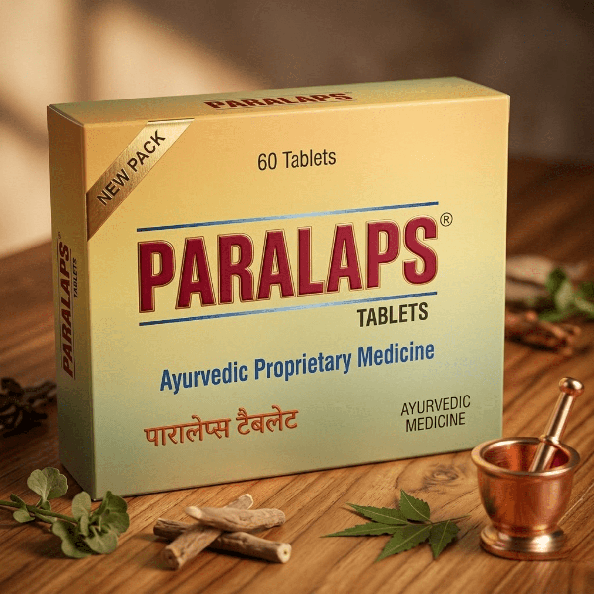 Ayurvedic Paralaps Tablets and Go - Pen Massage Oil & Orthotein Gold Malt Tonic Combo | 60Tabs + 100ml + 400gm | Combo Pack - HEALTH AIM PHARMACY