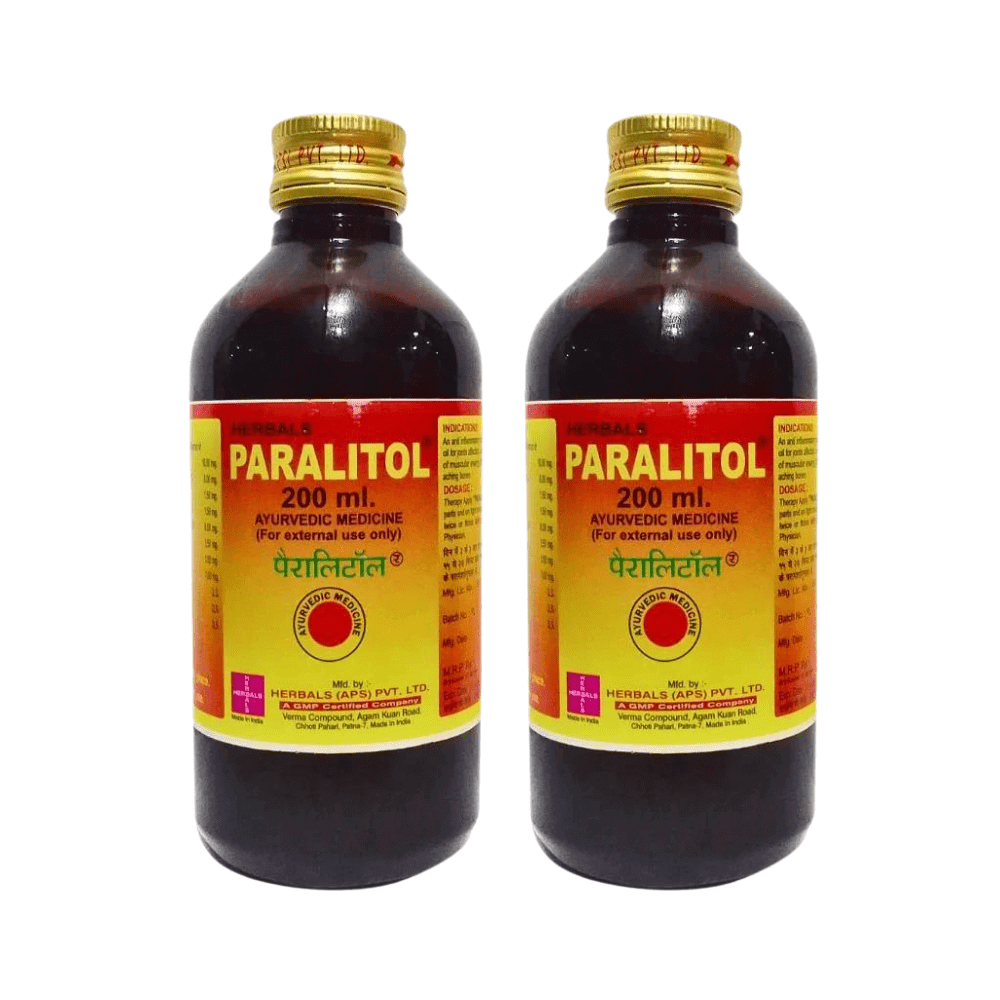 Ayurvedic Paralitol oil 200 ml. ( Pack Of 2 ) - HEALTH AIM PHARMACY