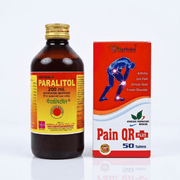 Ayurvedic Paralitol oil 200 ml. ( Pack Of 2 ) + Pain QR Plus 50 Capsules - HEALTH AIM PHARMACY