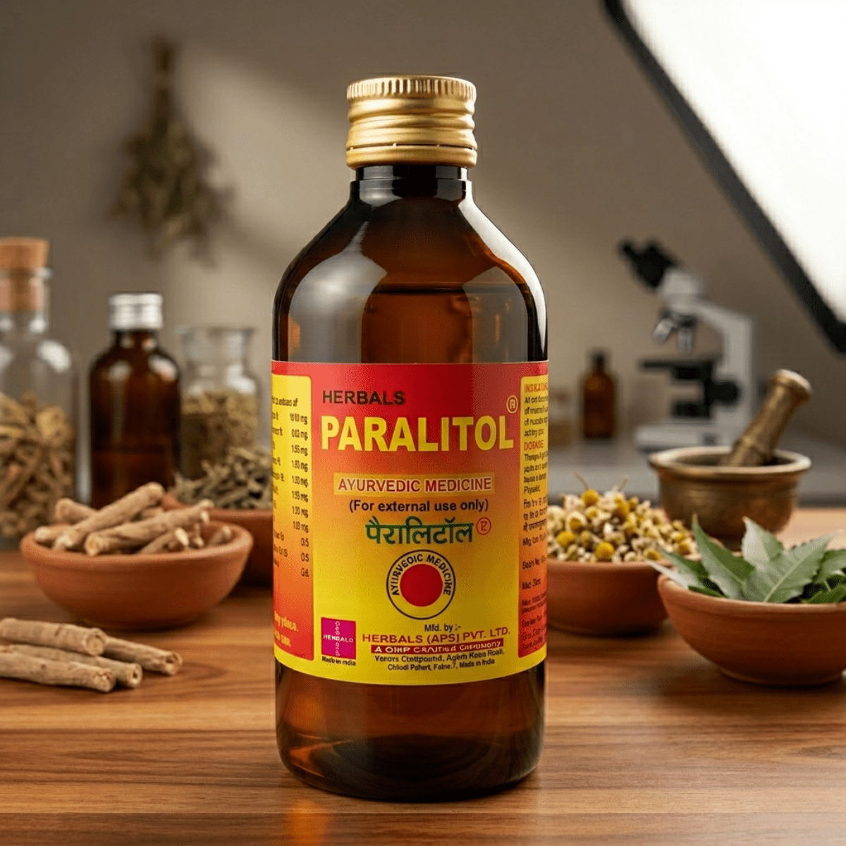 Ayurvedic Paralitol Oil and Pain QR Plus Capsule & Arnica gel Combo | 400ml + 50Caps + 25g | Combo Pack - HEALTH AIM PHARMACY