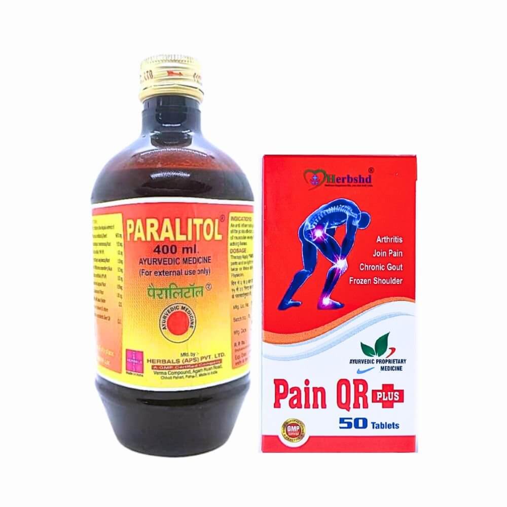 Ayurvedic Paralitol Oil and Pain QR Plus Tablet Relieves All Pain - HEALTH AIM PHARMACY