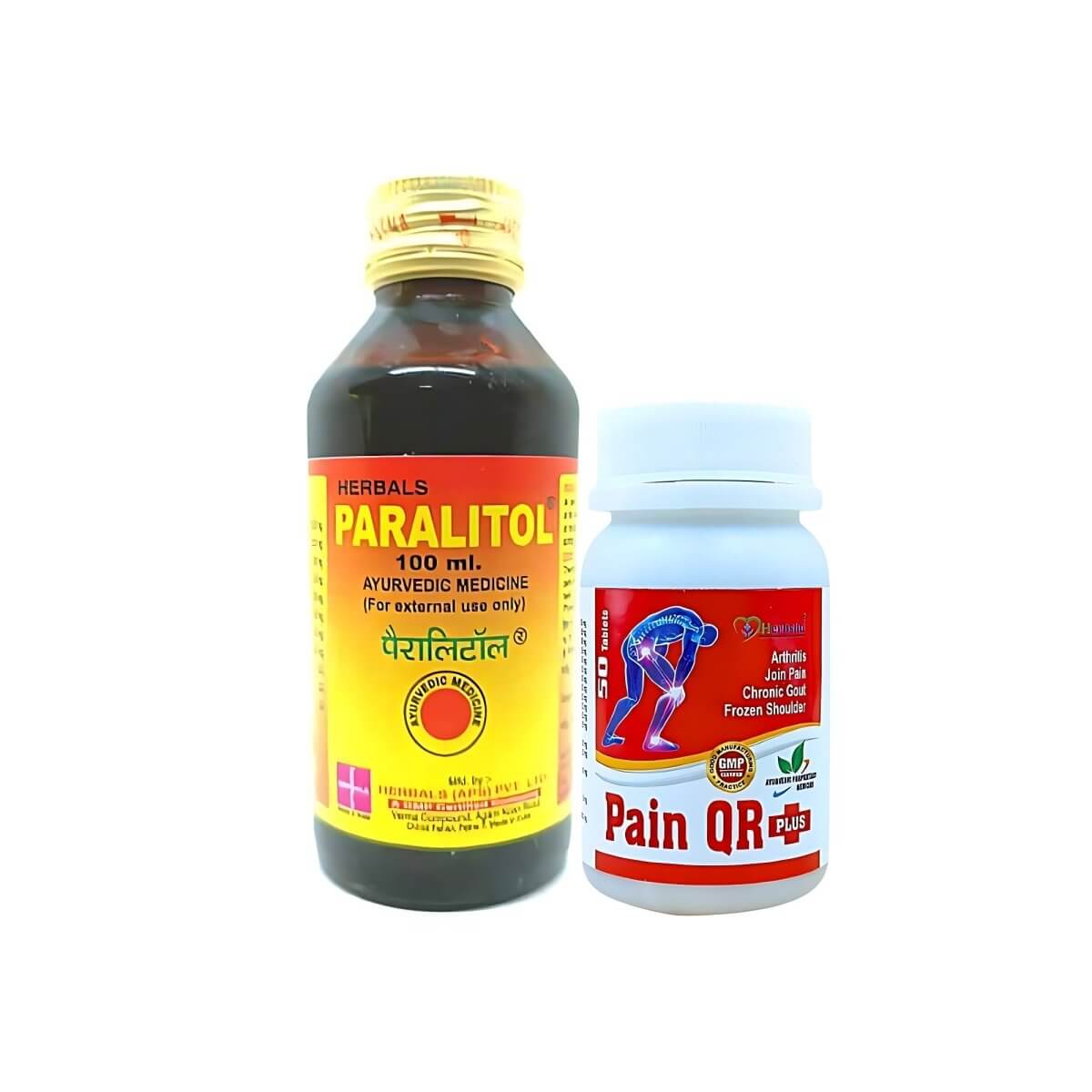 Ayurvedic Paralitol oil & Pain QR Plus Tablet Relieves chronic pain - HEALTH AIM PHARMACY