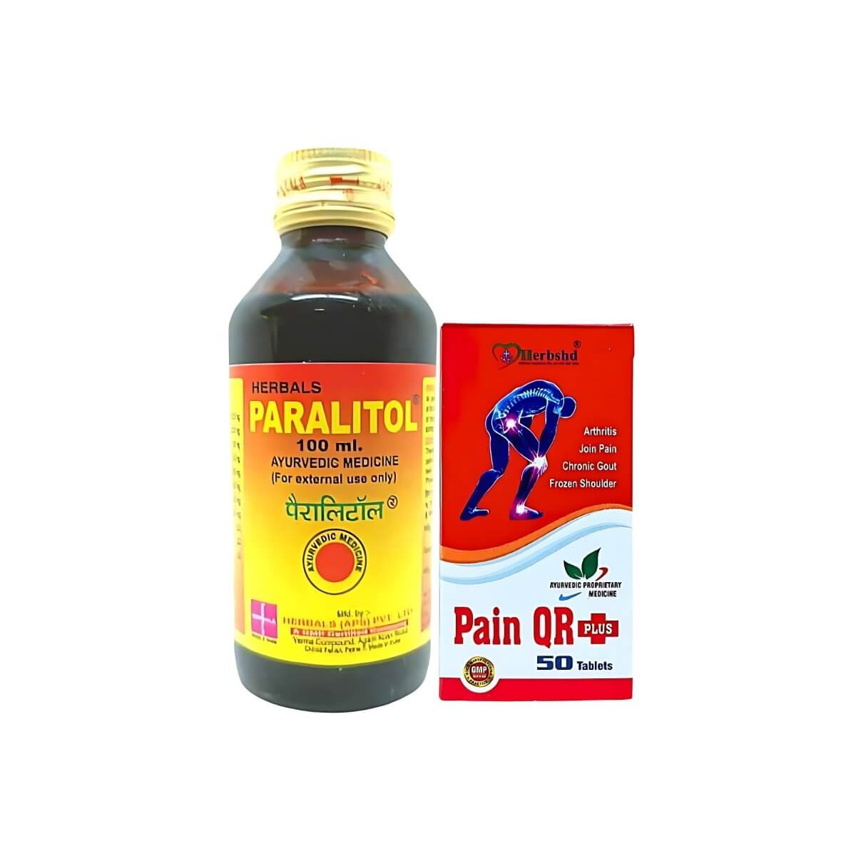 Ayurvedic Paralitol oil & Pain QR Plus Tablet Relieves chronic pain - HEALTH AIM PHARMACY