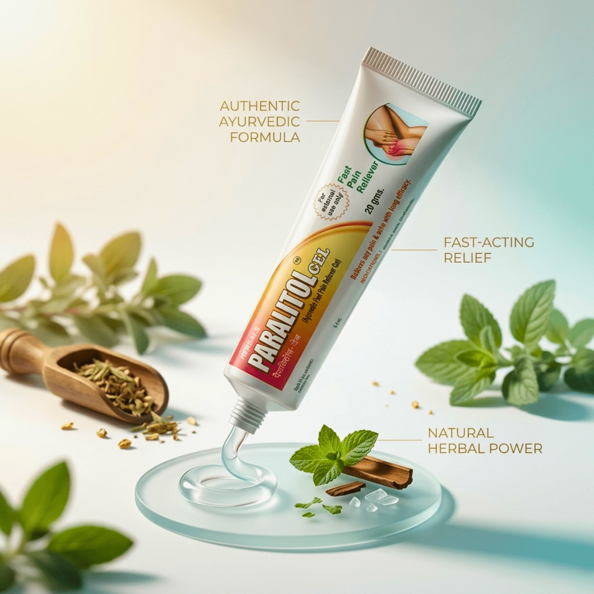 Ayurvedic Paralitol Oil + Paralitol Gel and Pain QR Plus Capsule Combo | 100ml + 20g + 50Caps | Combo Pack - HEALTH AIM PHARMACY