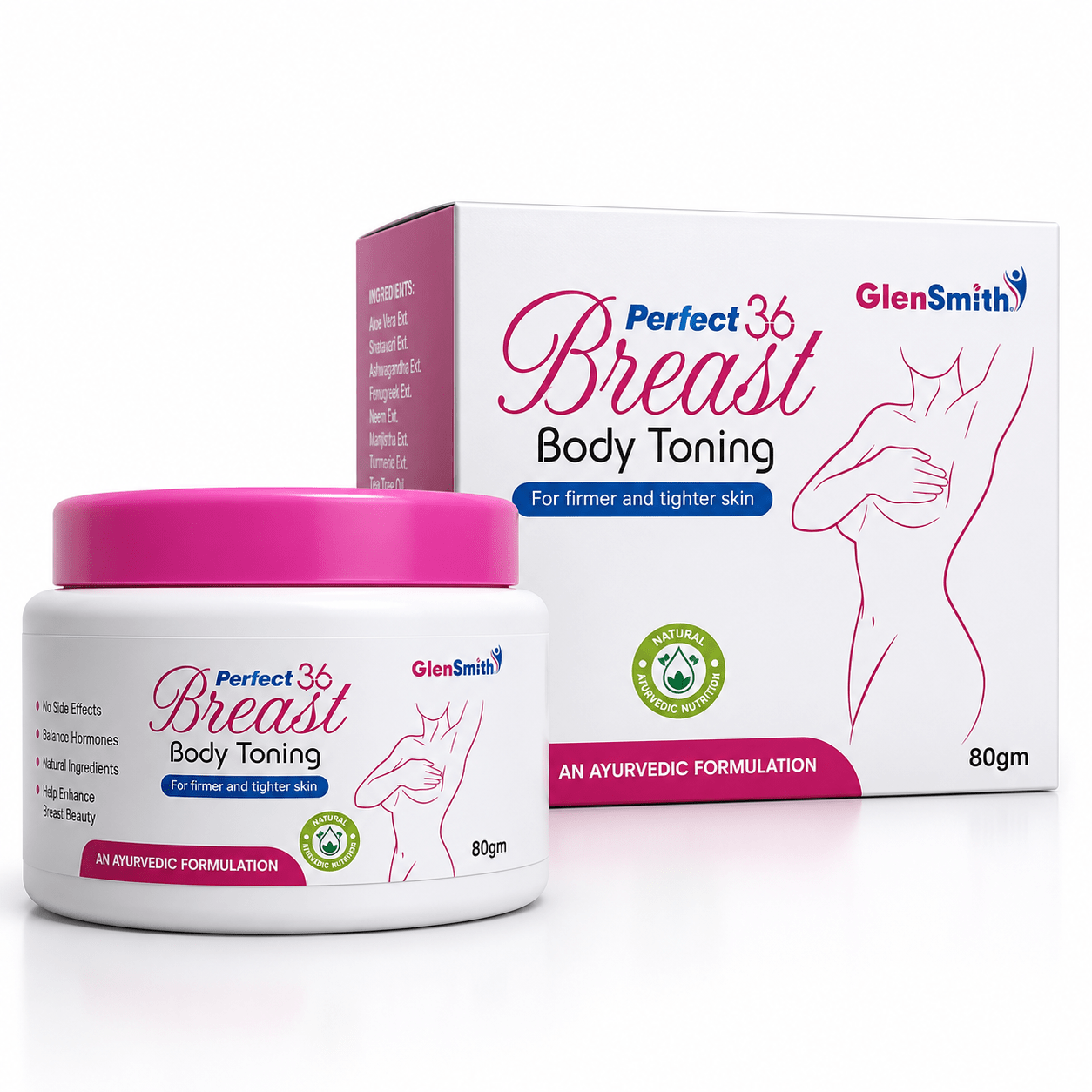 Ayurvedic Perfect 36 Skin Toning Cream for Breast Enlargement (Pack of 2) - HEALTH AIM PHARMACY