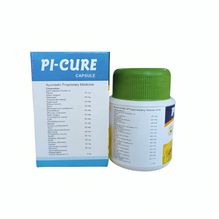 Ayurvedic Pi - Cure Capsule for Hemorrhoid, Constipation (PACK OF 2) - HEALTH AIM PHARMACY