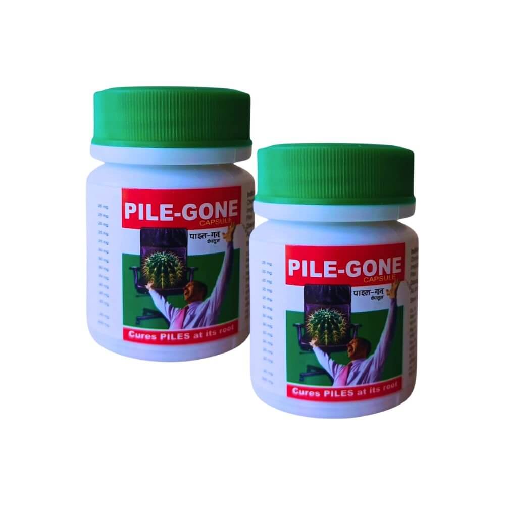 Ayurvedic Pile - gone Capsule & Pile - aust Oinment combo(pack of 2) - HEALTH AIM PHARMACY